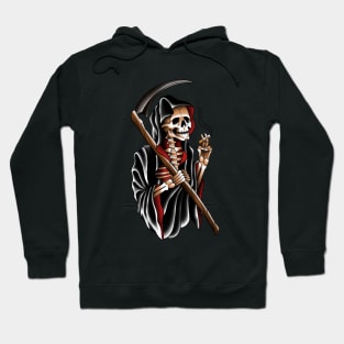 Traditional tattoo grim reaper Hoodie